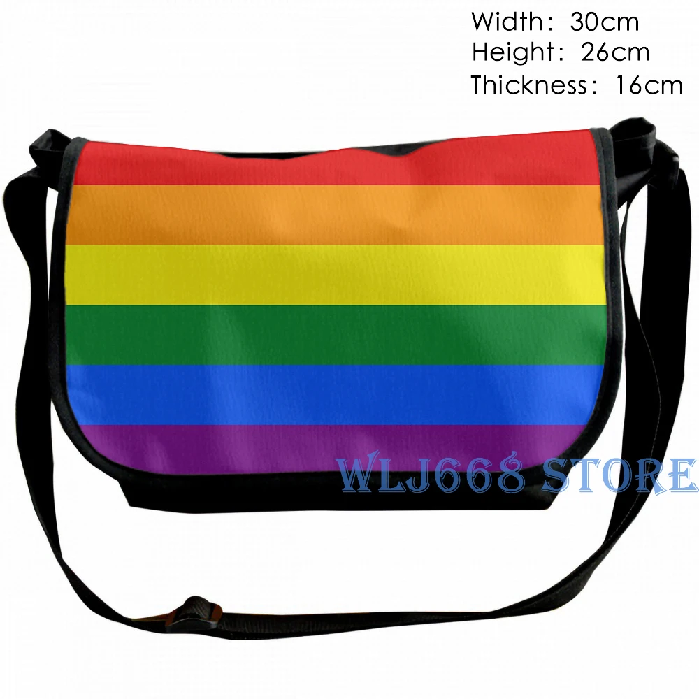 Забавный графический принт сумки на плечо для женщин геи ЛГБТ флаг на одно плечо, рюкзак для путешествий для мужчин спортивная сумка