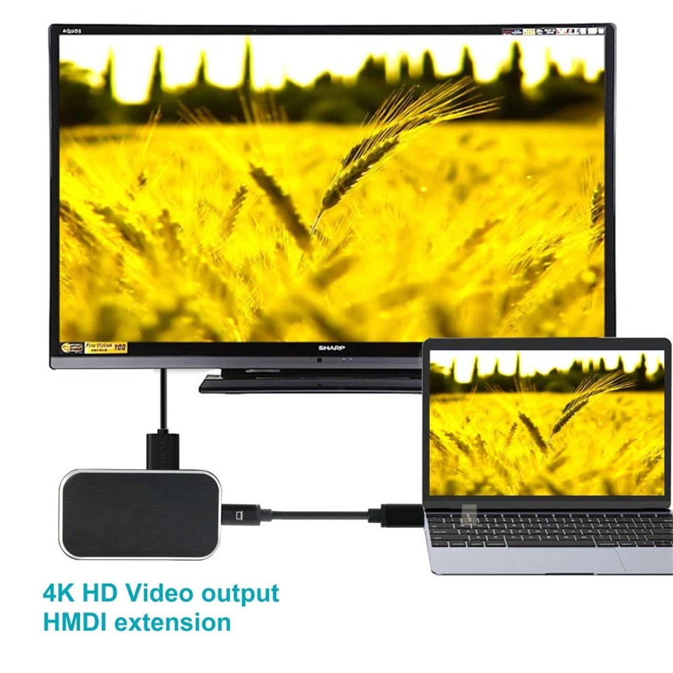USB 3.0 Type C к HDMI HUB адаптер 4K x 2K @ 60 Гц Thunderbolt 3 для MacBook Pro Samsung Galaxy S9|Кабели USB| |