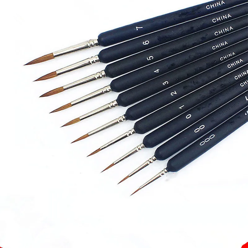

1 Piece Paint Brush Miniature Detail Fineliner Nail Art Drawing Brushes Wolf Half Paint Brushes for Acrylic Painting Supplies