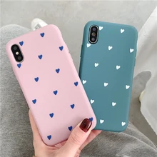 

case for iphone 7 8 plus XR XS MAX case cover fashion candy color love painted soft silicon phone bag case for iphone 6 6s plus