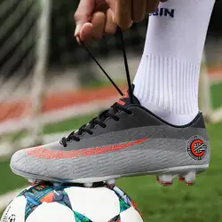 Обувь для футбола для мальчиков и девочек уличная Футбол Нескользящие TF/FG ботильоны Футбол Training Спортивная обувь Спортивная Для Мужчин's