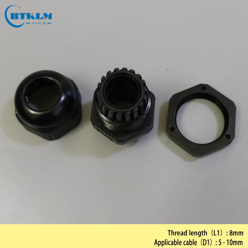 Cable Gland Joints Cable Gland Connector 5-10mm PG11 Waterproof Nylon Cable Gland 0.19*0.39inch