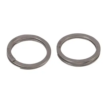

2 Pcs Outdoor Portable Titanium Key Ring Titanium Ti Split Keychain Keyring Circle Travel Mini Tools ST