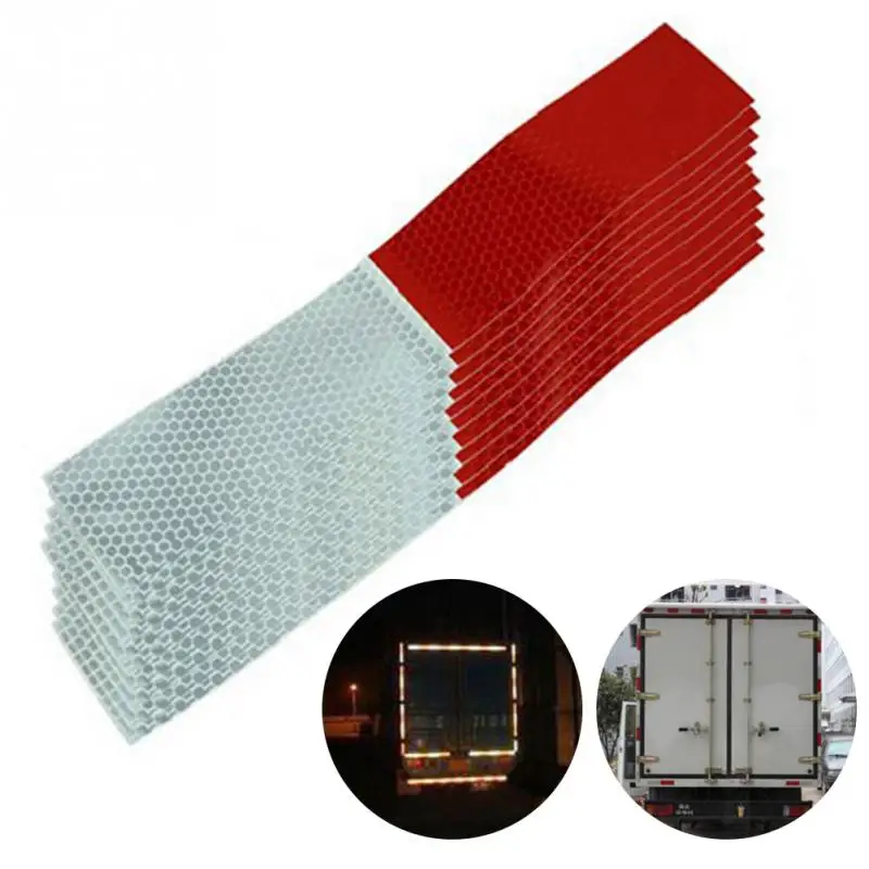 

10pcs Reflective Stickers Warning Strip 10PCS Universal Car Reflective Truck Auto supplies Night Driving Safety Secure