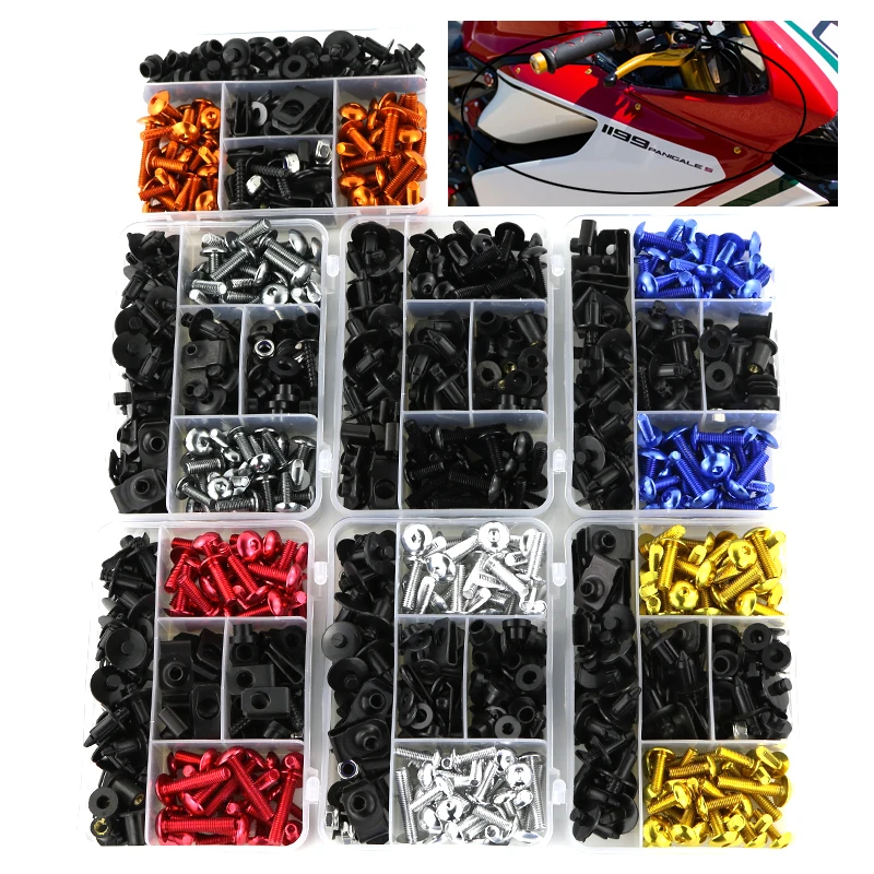 

M5 M6 Complete Fairing Kit Spring Bolts Kit Fairing Clips Nuts For Yamaha FJR 1300 2001-2017 TDM 900 2002-2011 TRACER900 FJ-09