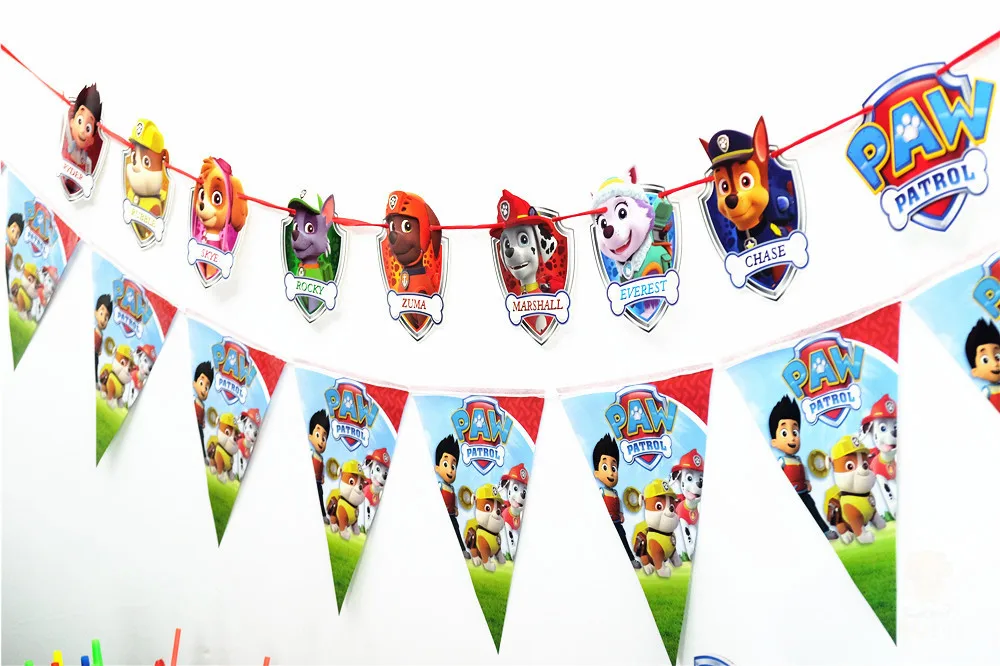 Paw Patrol/Товары для дня рождения, тематические вечерние фигурки в стиле аниме, реквизит для маленьких мальчиков и девочек, игрушки для детей, рождественский подарок, 2D39