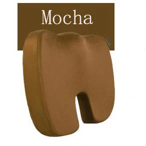 mocha plush Удобная U паз памяти подушка для сидения из пенополистирола для стула для машины, офиса, дома нижние сиденья Подушка для женщин и мужчин - Цвет: mocha plush