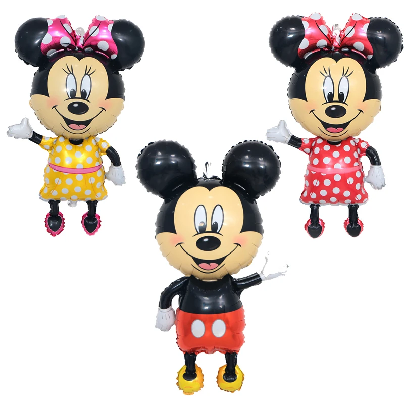 

Disney 1PC 112cm Mickey Minnie Mouse Balloon Figure Toys Cartoon Birthday Party Decoration Kids Baby shower Party baloon Toys