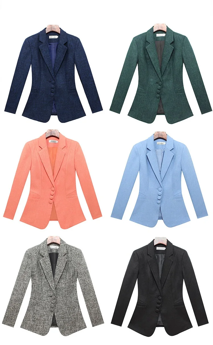 Высокое качество осень-весна Бизнес короткие Для женщин блейзер элегантный тонкий женские пиджаки пальто костюмы женский большой S-5XL