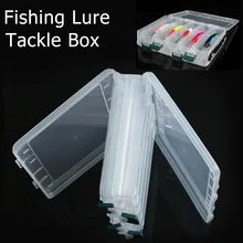 Двусторонняя 10 отсеков пластик Fly Рыбалка приманки снасти Box высокая прочность прозрачный видимый с сливной отверстие 20*17*4,7 см
