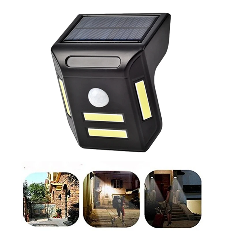 

Smuxi Light Contorl Warm White 4 COB 32 LED Solar Light PIR Motion Sensor Garden Light Solar Powered Emergency Wall Lamp