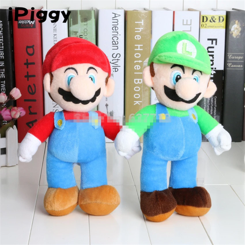 2 шт./лот New Super Mario Bros стенд LUIGI Плюшевые куклы мягкая toyhigh Качество Супер Марио