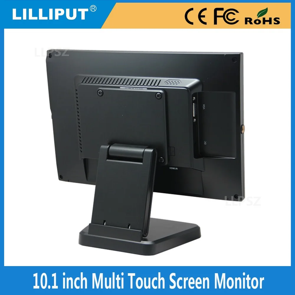 Lilliput 10 inch IPS Multi-touch Screen Capacitive Monitor With HDMI VGA AV Input and VESA 75x75 Folding Mounting Bracket