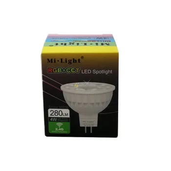 通販 Mi. ライト 4 ワット MR16 RGB + CCT LED 電球 FUT104 調光可能なスポットライトランプ RGB + ウォームホワイト + クールホワイト屋内での使用