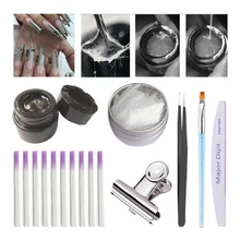 Набор гелей для быстрого наращивания ногтей, расширенные накладные ногти, акриловый Французский набор для ногтей, впитывающий Гель-лак, УФ-и светодиодный расширительный гель из стекловолокна