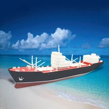 Free shipping DIY Million Ton Oil Tanker Rainbow Electric Assembly Model Kits Ship Model Educational Toy Children Gifts