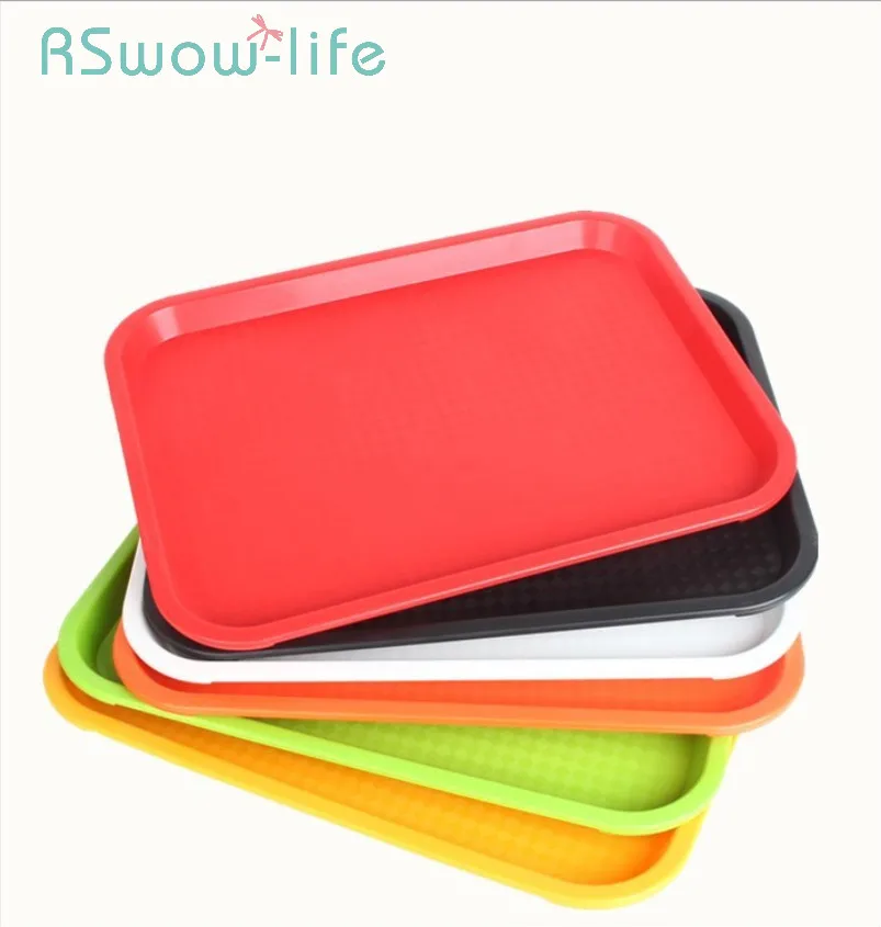 

Anti-slip Trays KFC Storage Tray Hotel Cutlery Serving Trays Rectangular Platters Plastic Fruit Food Tray For Kitchen Storage