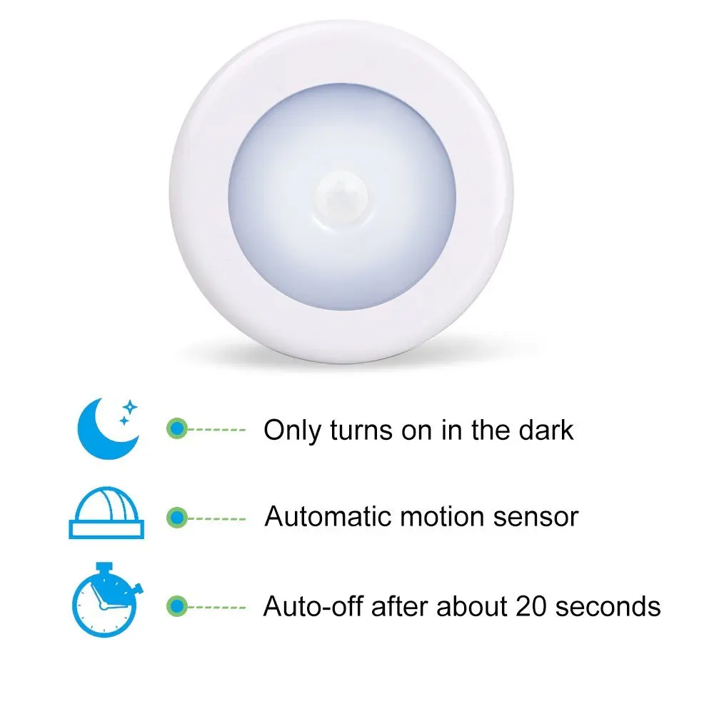  3pcs 6 led Night Light Magnetic Wireless Detector Light Wall Lamp Infrared PIR Motion Sensor Light  - 32774281863