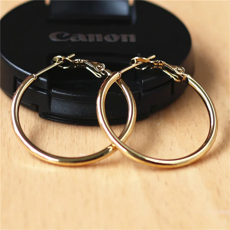 

30mm Hoop Earrings 316 L Stainless Steel With Vacuum Plating No Easy Fade Allergy Free