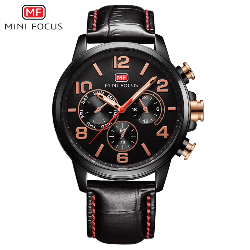 

MINIFOCUS Watch Men Quartz Megird Business Leather Wrist Watch Luxury Analog Watches For Male Clock Waterproof Relogio Masculino