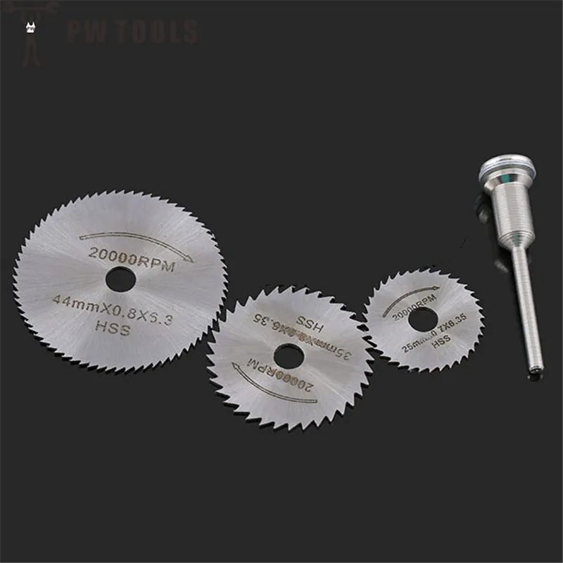 HSS Circular Saw Blade Cutting Discs Set with Mandrel 25 35 45 50 mm