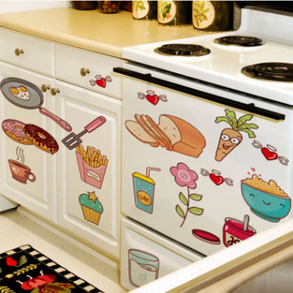 Creative Simple Waterproof Aluminum Foil Heat Resistant Oil-proof Kitchen Tile Wall Sticker Kitchenware Cartoon Stickers Decor Creative Simple Waterproof Aluminum Foil Heat Resistant Oil-proof Kitchen Tile Wall Sticker Kitchenware Cartoon Stickers Decor