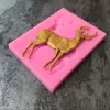 Aouke Christmas Deer Decoration Cookie Cutter Shape Food Grade Silicone Cake  Mold Cake Tools B025 ► Photo 2/4