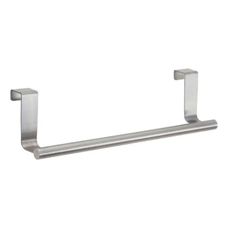 Good Quality Home Stainless Steel Towel Paper Holder Hook Type Hang On Cupboard Door Back Towel Holder Kitchen Accessories