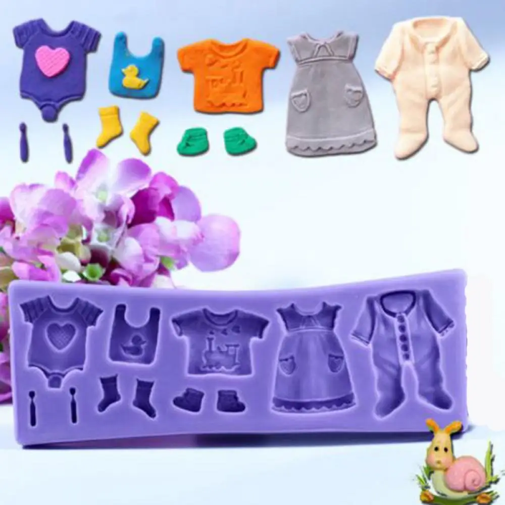 Поп 3D детская одежда душ DIY силиконовая форма для выпечки Кухня Торт украшения формы для шоколада и выпечки