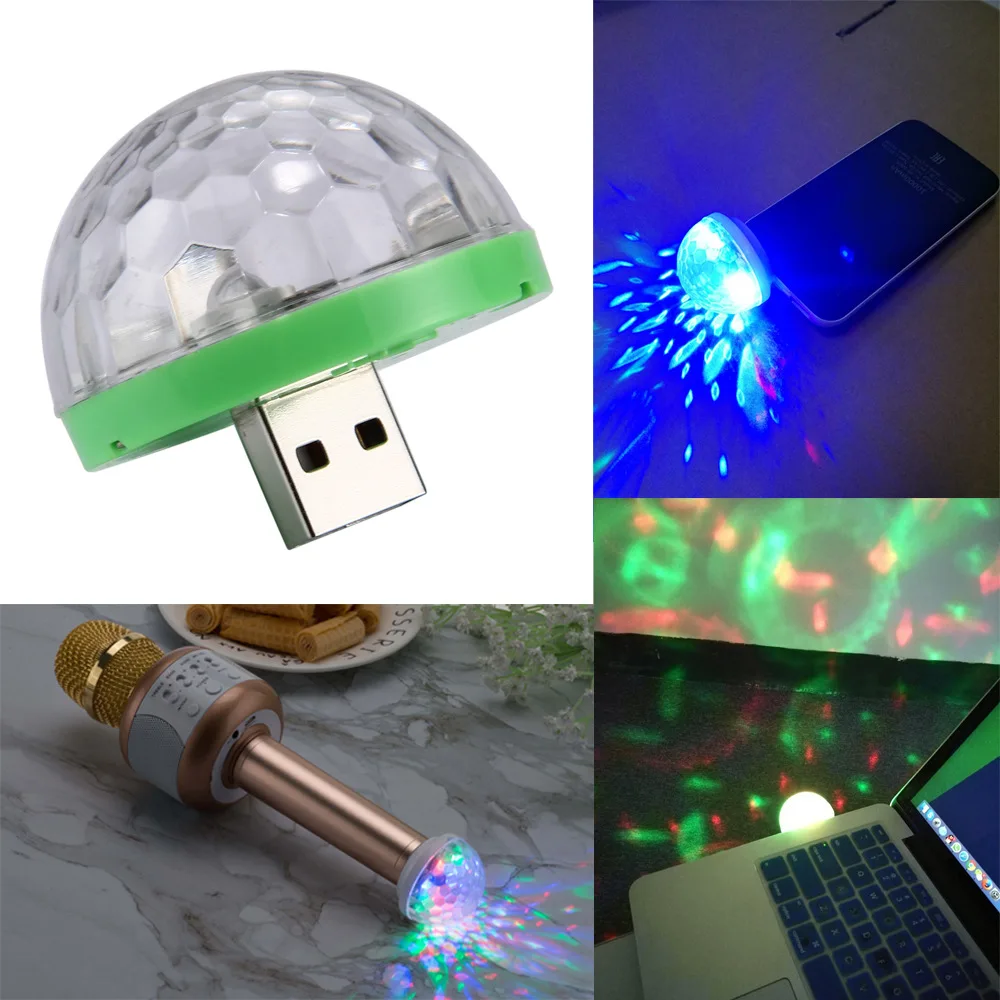 

Led Holiday Lights DJ Light RGB Color Changing Sound Actived Crystal Magic Mini Disco Ball KTV Xmas Wedding Party SoundLights