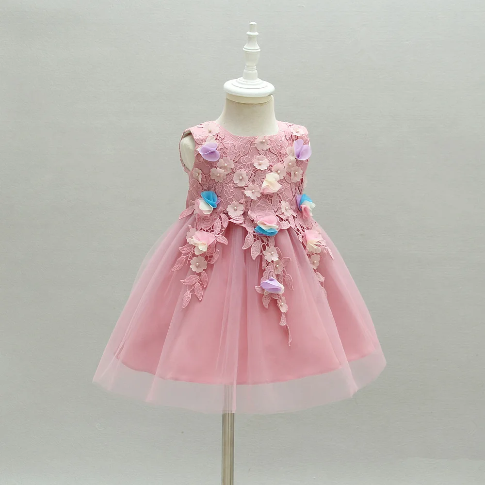 

Pink Christening Gowns for Baby Girls Lace Dress Infant Toddler Girl Dresses Christmas Newborn Baptism Dress
