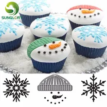 Набор из 3-х прокрутки зимние кекс и печенье текстура Топы украшения Sugar Craft текстура коврик форма для торта с помадкой формы для выпечки инструменты для украшения тортов