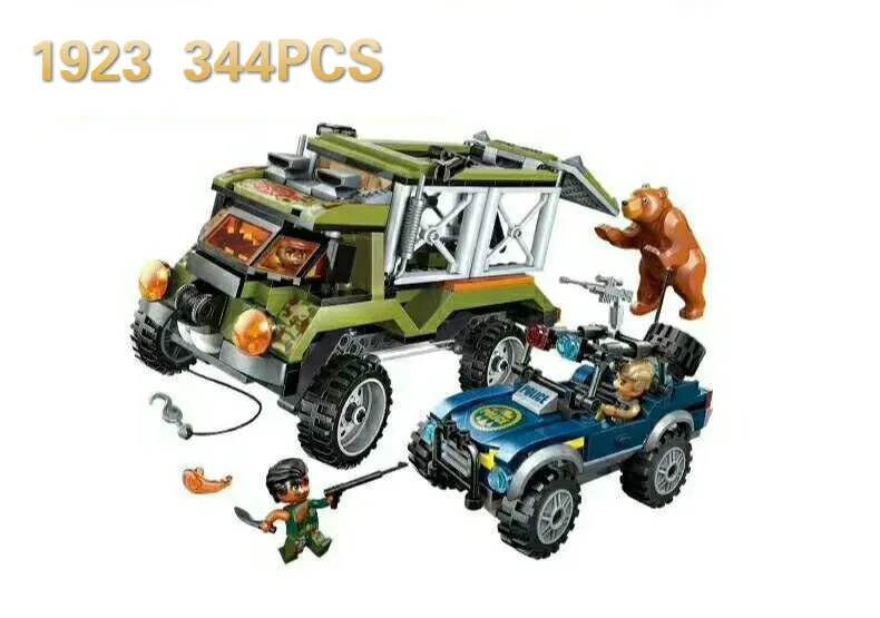 1923 344pcs Giant Bear Escapes Model Kit Blocks Compatible LEGO Bricks Toys for Boys Girls Children Modeling