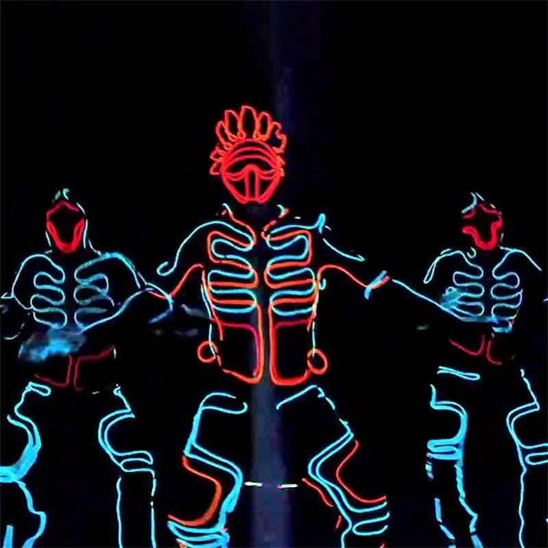 Compare New design China factory super bright can program EL wire LED costumes suit dance wear for stage dancing Compare New design China factory super bright can program EL wire LED costumes suit dance wear for stage dancing