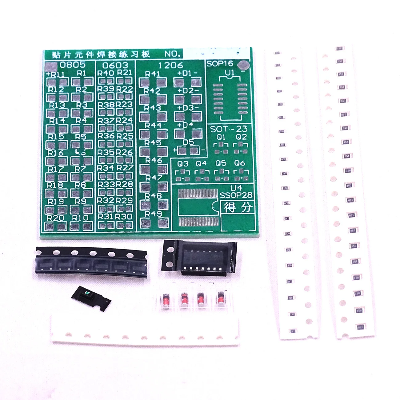 SMT SMD Component Welding Practice PCB Board Soldering Solder DIY Suite Kit G$