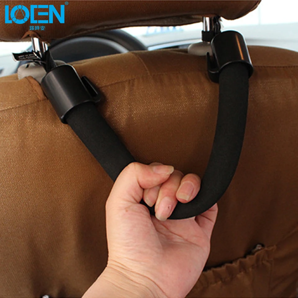 

1PC Universal Car Armrests Seats Back Chair Old Man Children's Safety Handrail Hanger hook Anti-fall rope Car Accessories black