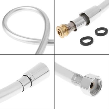 

High Pressure Silver Smooth For Bath Handheld Shower Head Flexible Shower Hose