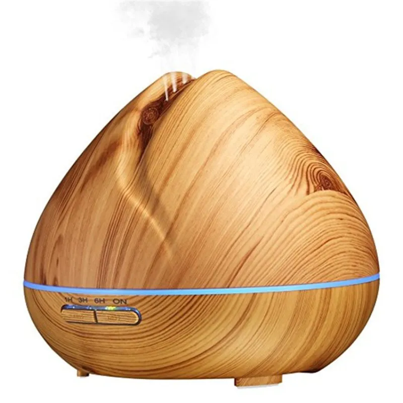 

Wood Grain Aromatherapy Air Humidifier 400ml Large Capacity Essential Oil Aroma Diffuser with LED Light Ultrasonic Humidificador