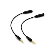 ФОТО LBSC 2PCS 35mm Male Plug to 25mm Female Socket Audio Jack Adapter Cable