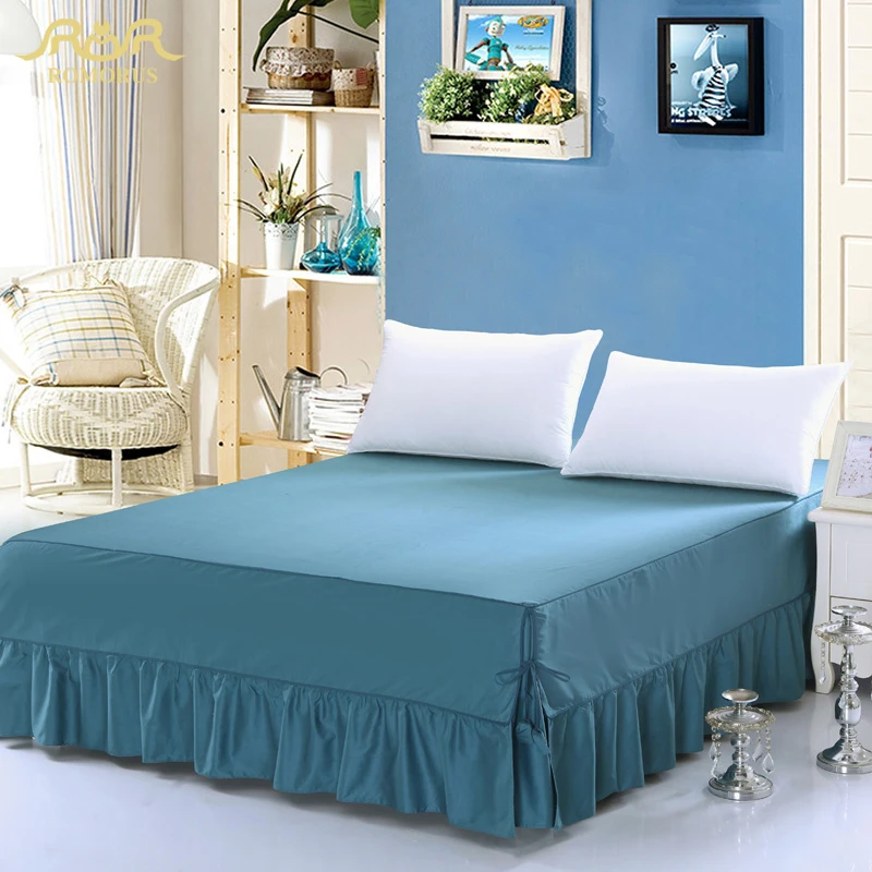 Romorus 100 Cotton Solid Color Full Queen King Size Navy Blue Bed 