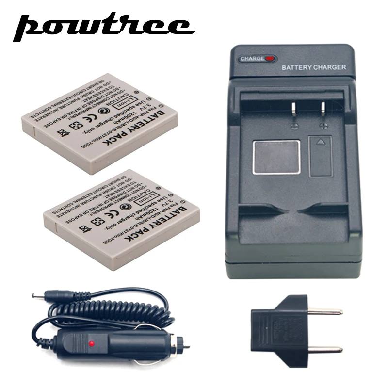 

2Packs NP-40 Li-ion Battery 3.7V 1200mAh +Battery Charger+Car Charger For Casio Z200 Z1050 Z750 Z1080 Z700