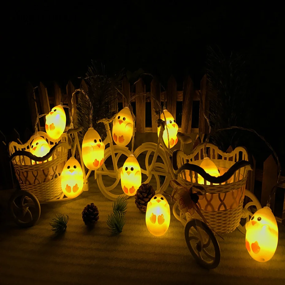 YINGTOUMAN LED Plastic Cute Chick Battery Lamp String Lights Christmas Party Festival Holiday Decorative Lightings 1m 10LED | Освещение
