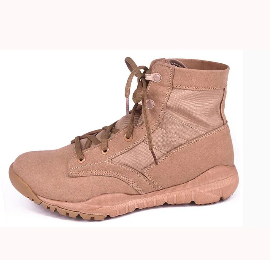 

2017 Spring Summer Men Ankle Combat Light Comfortable camping Shoes Male Tactics Boots Desert Military Shoes Boots Plus Size New