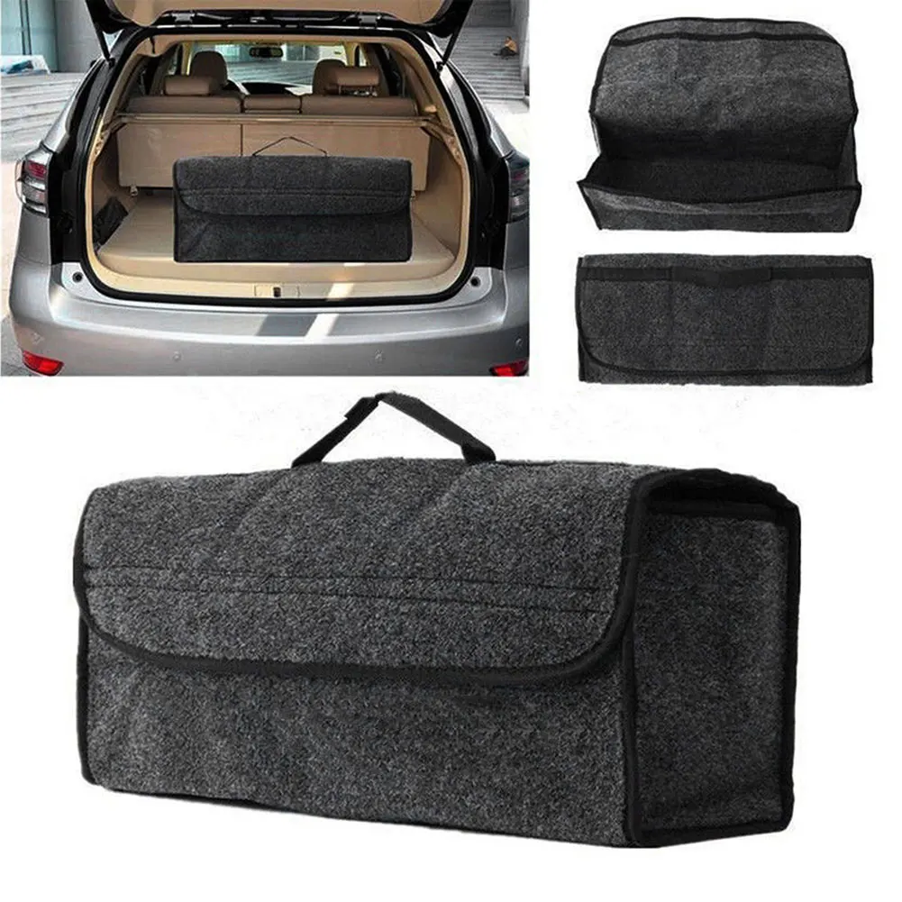 Portable Foldable Car Storage Bag Felt Cloth Trunk Organizer Collapsible SUV Auto font b Interior b