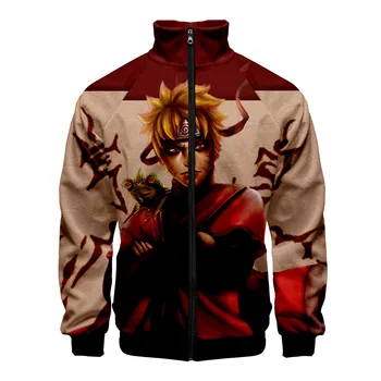 

Naruto 3D Print Stand Collar Zipper Jacket Women/Men Kpop Long Sleeve Jacket Cool Fashion Arrival Casual Clothes New 2019