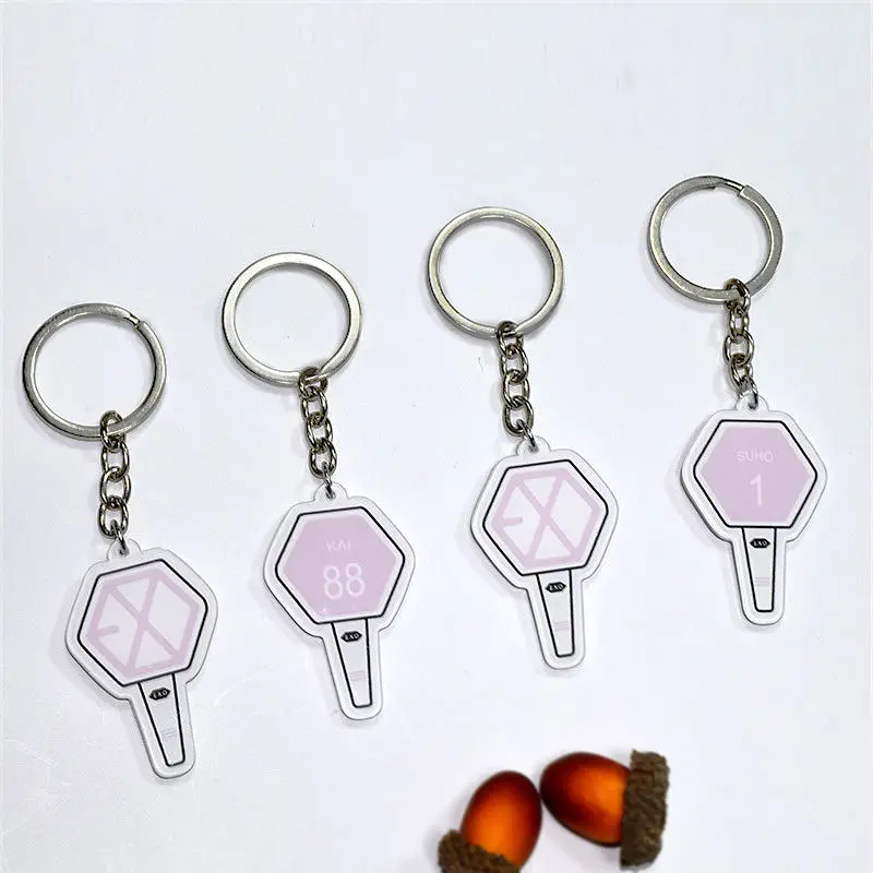 

KPOP EXO Keyring THE WAR Key Chain XIUMIN CHEN KAI SEHUN CHANYEOL Keychain for EXO-L EXO Accessories Fans Gift