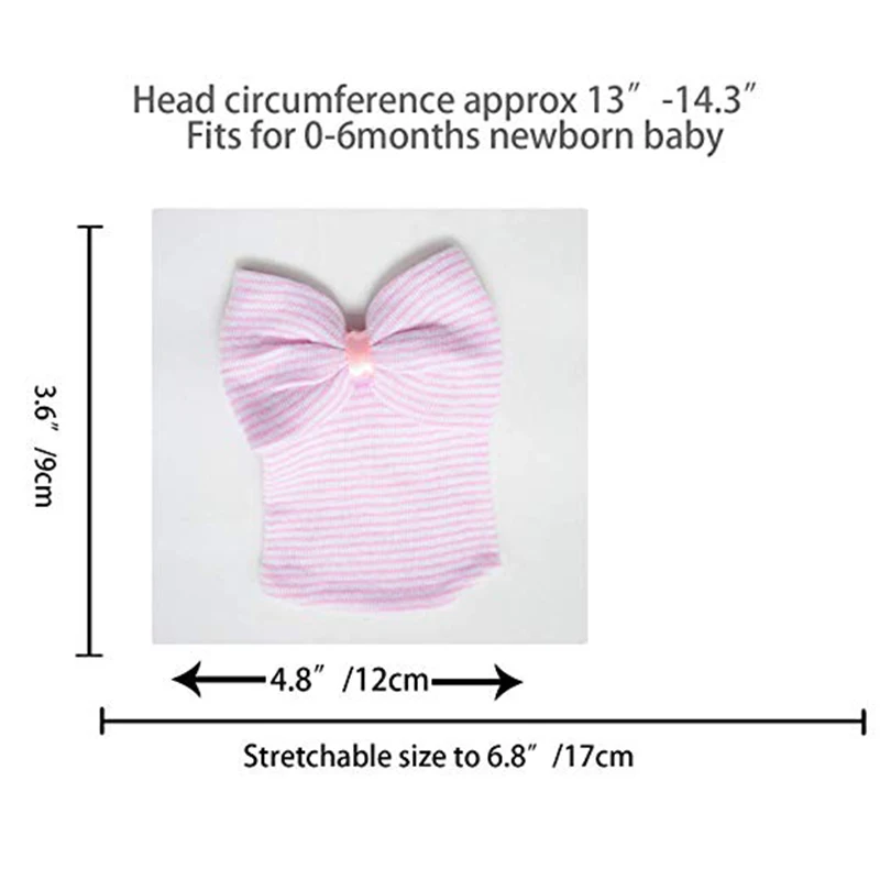 Шапочка с узлом для новорожденных, детская шапочка, шапочка для больницы, тюрбан, головной убор, мягкая шапка для мальчиков и девочек 0-3 месяцев в подарок