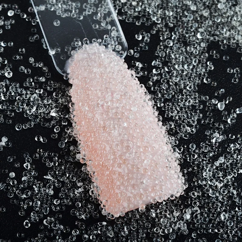 

10g/box Clear Mini Nail Caviar Decoration Micro Glitter Beads Manicures Nail Art Rhinstone DIY Nail Accessories Tools