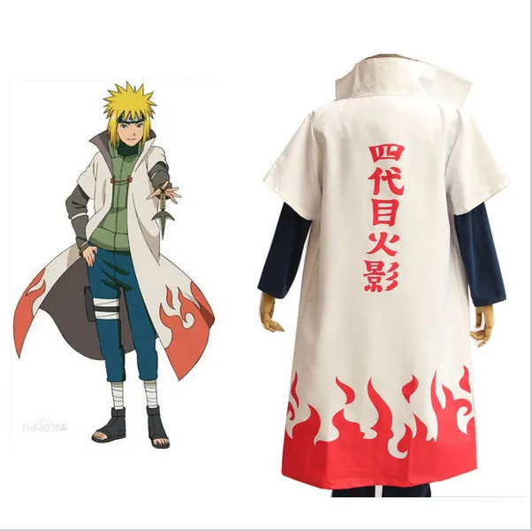

2016 Hot Anime Naruto Cloak Cosplay Costumes Fourth Hokage Namikaze Minato Cape Outfit Cosplay Uniform Cloak