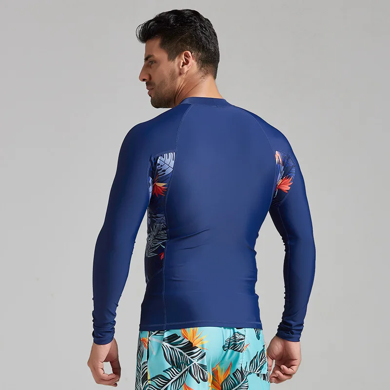 Sbart эластичный длинный рукав rashguards купальники мужские купальники футболки топы мужские серфинг парусный спорт пляжные купальные костюмы Новинка EO